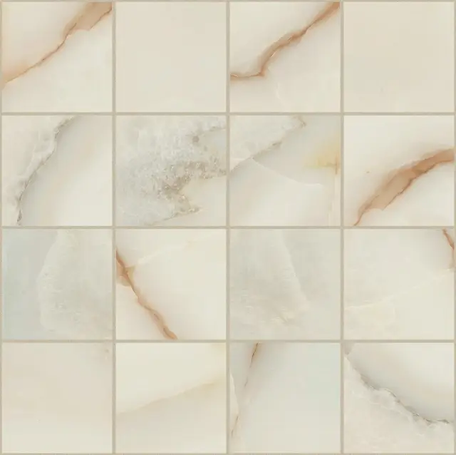 Bijoux Onyx Blanche Glo 6mm Mos 7.5x7.5 30x30