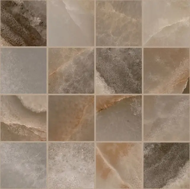 Reves De Rex Choco Matte 6mm Mosaico 7.5x7.5 30x30