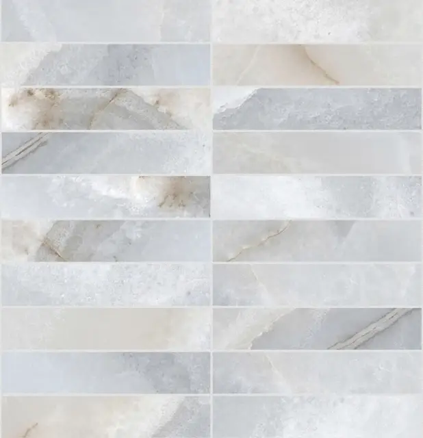 Reves De Rex Blue Glossy Mosaico 3x15 30x30