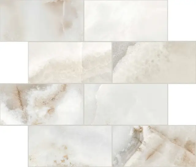 Reves De Rex Noisette Glossy 6mm Muretto (7.5x15) 30x30