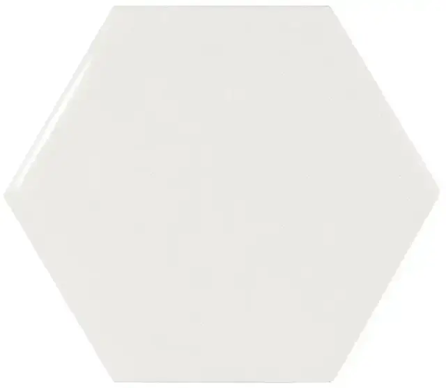 Equipe Scale Настенная керамическая плитка Hexagon White 10.7x12.4 глазурованный глянцевый