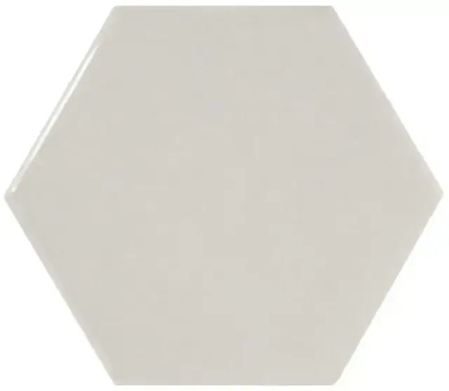 Equipe Scale Настенная керамическая плитка Hexagon Light Grey 10.7x12.4 глазурованный глянцевый