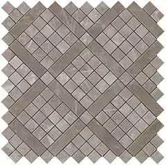 Grey Fleury Diagonal Mosaic