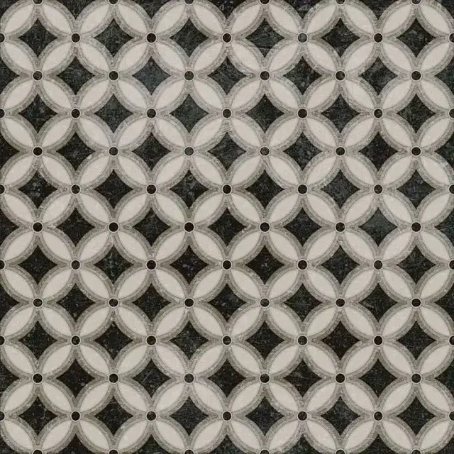 Декор Фреджио 2 черно-белый|20x20