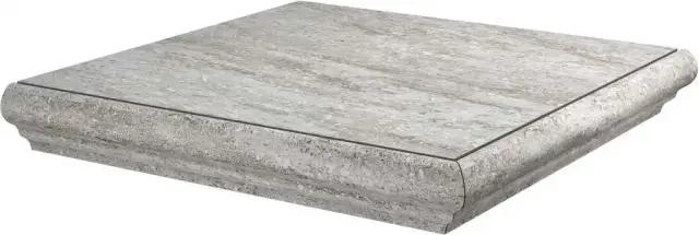 Ступень угловая Терраса серый правая ZZ |30x30