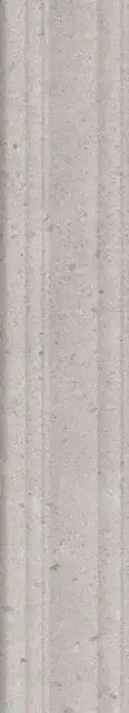 Бордюр Риккарди серый светлый матовый структура обрезной 7.3x40