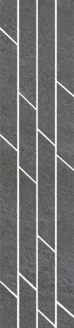Бордюр Гренель серый темный мозаичный|9.8x46.8
