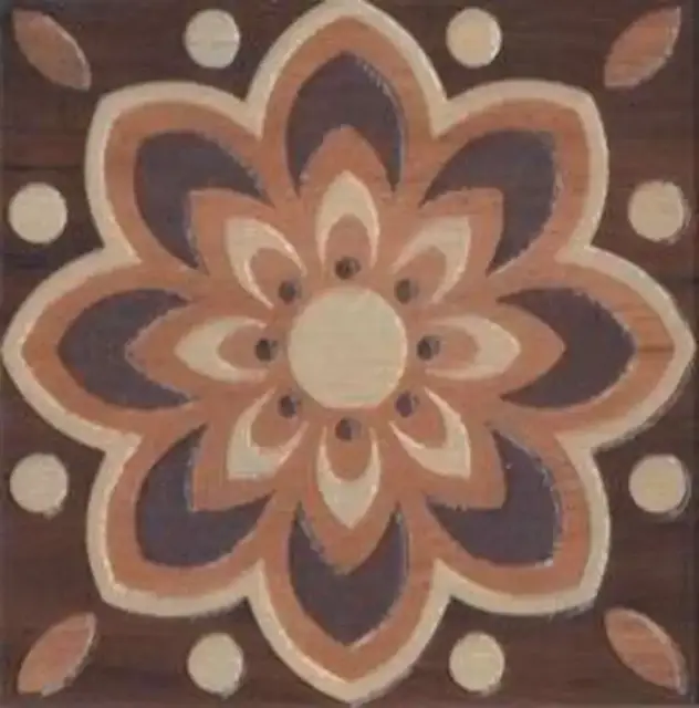 Вставка Фратте беж цветок лаппатированный XX|15х15