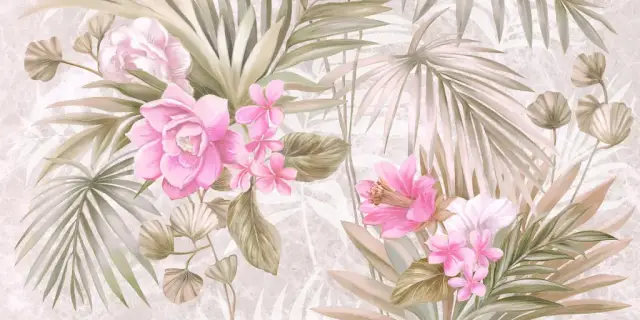 Керамическая плитка Ливорно бежевый цветы / Плитка 31.5*63 LIVORNO FIORI 2  59,07м/9шт.кор