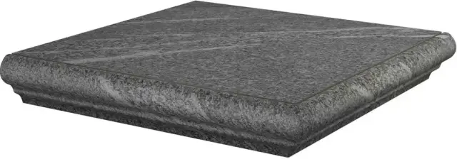 Ступень угловая Бореале серый тёмный |30x30