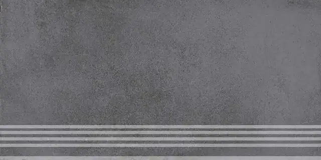 Ступень Мирабо серый темный обрезной | 30x60