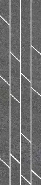Бордюр Гренель серый темный мозаичный|9.8x46.8