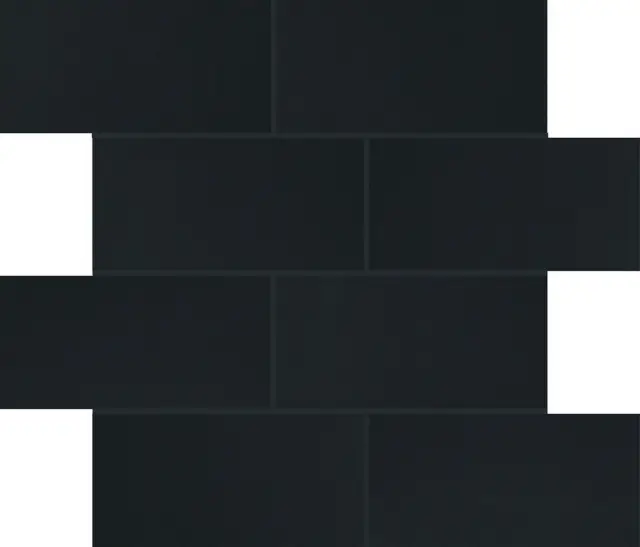 B&W Marble Black Naturale 6 Mm 7,5x15 Muretto 30x30