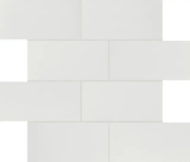 B&W Marble White Naturale 6 Mm 7,5x15 Muretto 30x30