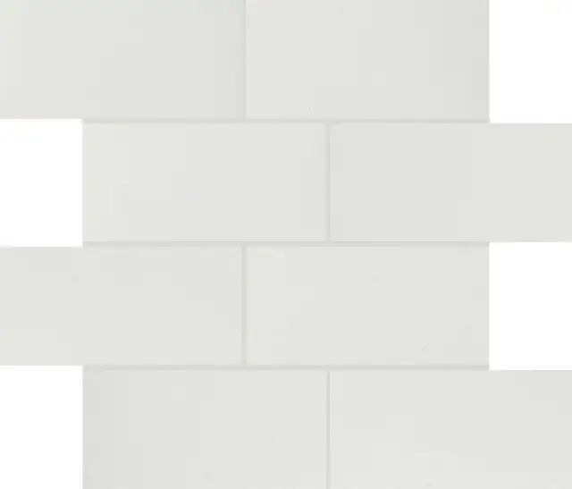 B&W Marble White High-Glossy 6 Mm 7,5x15 Muretto 30x30