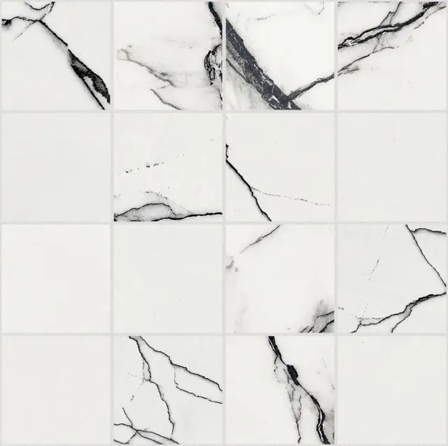 B&W Marble Breach Mat 6 Mm Mos 7,5x7,5 30x30