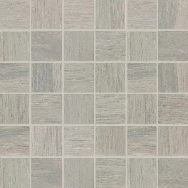 Wooden Tile Gray Mosaico Sfalstato Nat 5x5 30x30