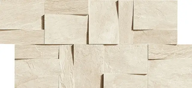 Ardoise Ivoire Moddulo Muretto 3d 30x30