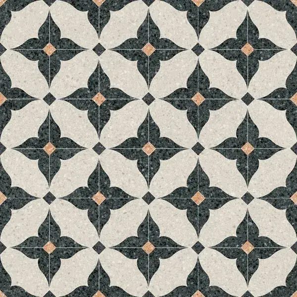 Керамогранит NIZA Octogono Cerbere Negro 20x20