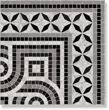 Декор Via Appia Cant. Paxos Negro 43.5x43.5