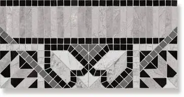 Декор Via Appia Cen. Samos Negro 21.7x43.5