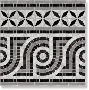 Декор Via Appia Cen. Nola Negro 43.5x43.5