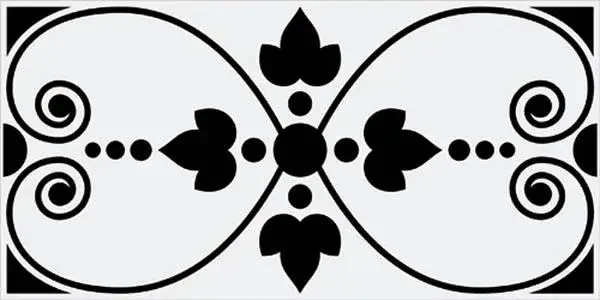 Декор Rosiers Negro 10x20