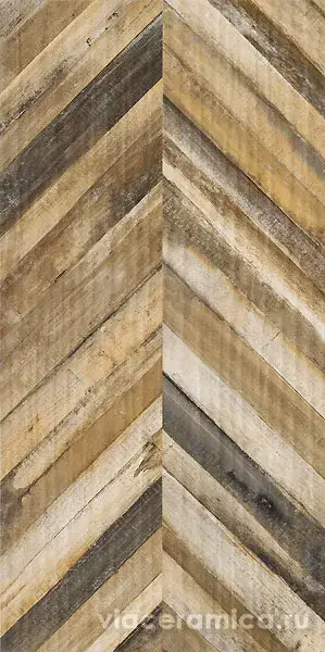 Керамическая плитка Rafters Beige Chevron Rett. 60x120