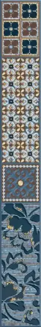 Бордюр  КАМЛОТ ИНДИГО эйша  крэш 65шт XX 40,5*5