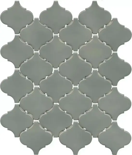 Арабески Марокко зелёный глянцевый 26x30x0,7