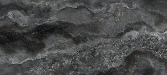 Керамогранит Tagina Оникс Даймонд Черный Обсидиан Люкс / Onyx Diamond Black Obsidian Luc глянцевый черный 148047 120х60 см