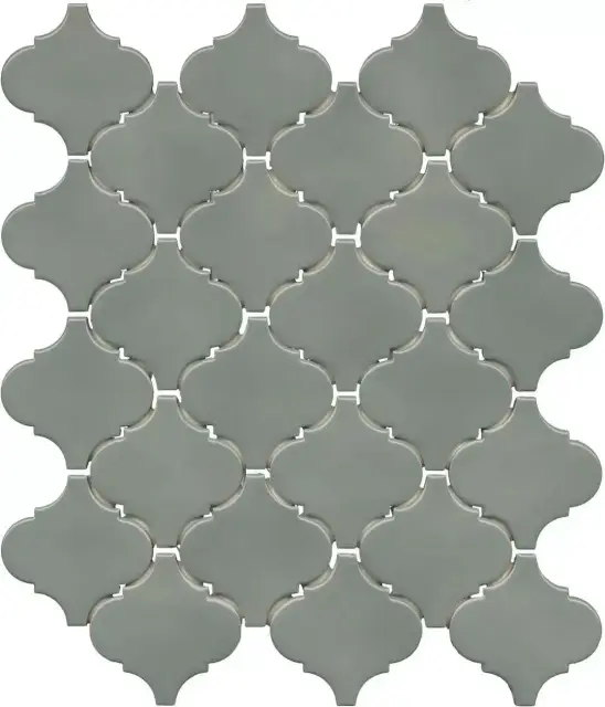 Арабески Марокко зелёный глянцевый 26x30x0,7