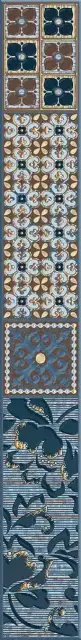 Бордюр  КАМЛОТ ИНДИГО эйша  крэш 65шт XX 40,5*5
