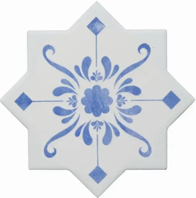 Керамическая плитка BECOLORS STAR 13,25X13,25 DEC. STENCIL ELECTRIC BLUE