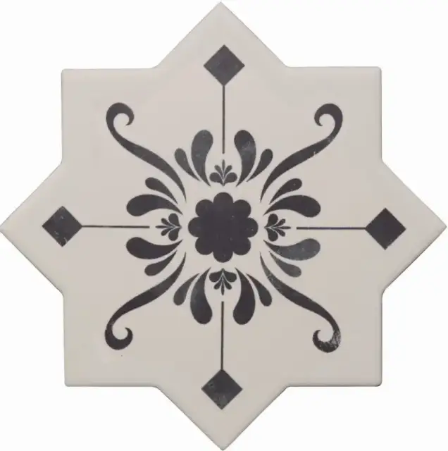 Керамическая плитка BECOLORS STAR 13,25X13,25 DEC. STENCIL NAVY