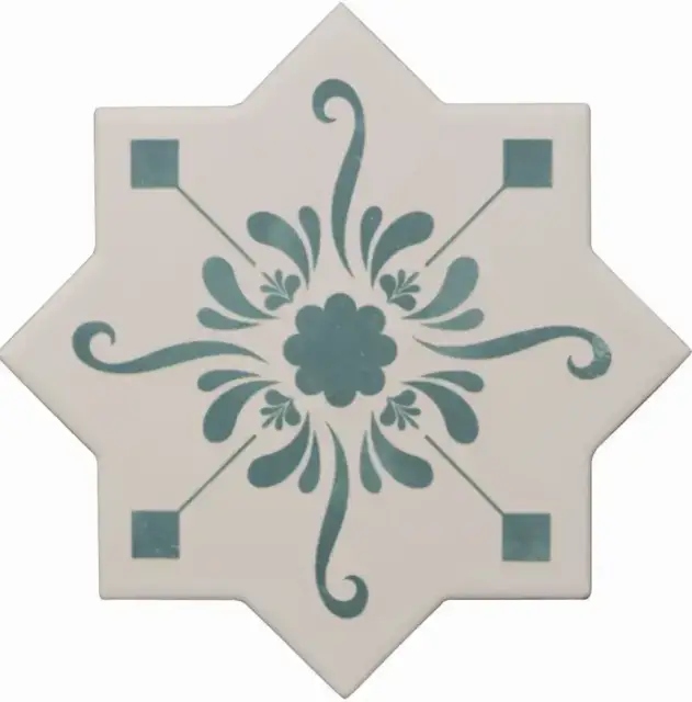 Керамическая плитка BECOLORS STAR 13,25X13,25 DEC. STENCIL LAGOON