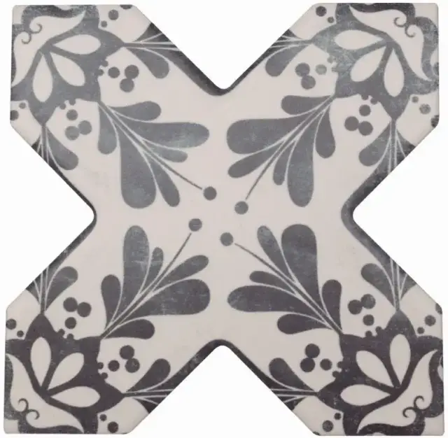 Керамическая плитка BECOLORS CROSS 13,25X13,25 DEC. STENCIL NAVY