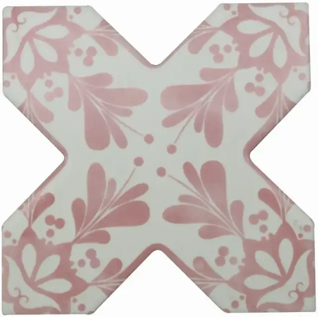 Керамическая плитка BECOLORS CROSS 13,25X13,25 DEC. STENCIL CORAL