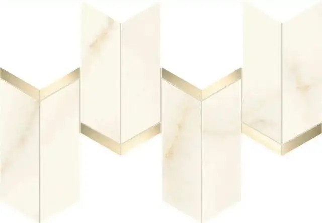 Marvel Calacatta Apuano Mosaico Chevron Lappato ZZ 19.2x46.3