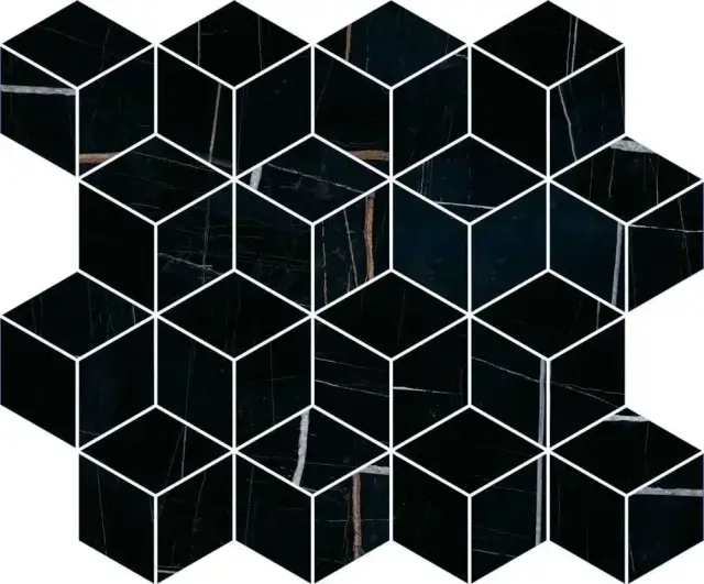 Декор Греппи черный мозаичный XXZZ |45x37,5