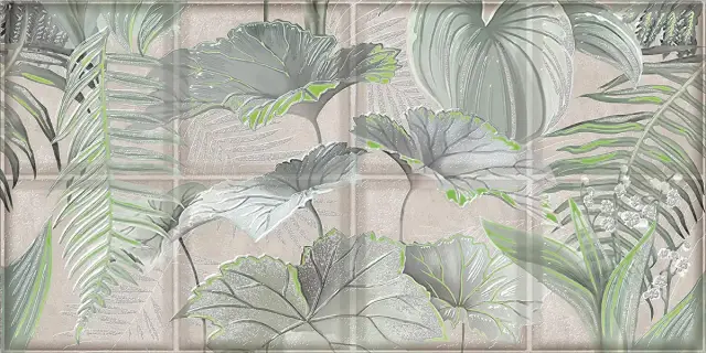 Керамическая плитка Майолика кремовый / Панно 63.0*63.0 Maiolica crema (2 шт)