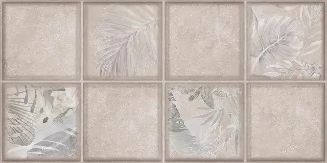 Керамическая плитка Майолика коллаж кремовый / Плитка 31.5*63 Maiolica collage crema