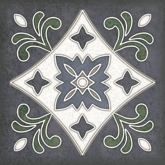 Керамическая плитка Смальта декор 3 синий / Плитка Smalto décor 3 blu 15*15