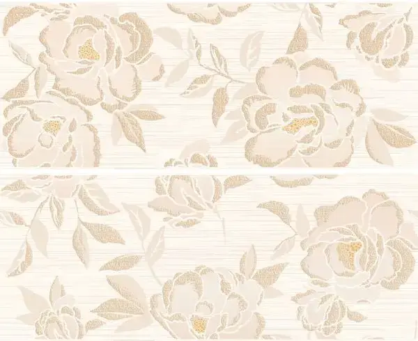 Керамическая плитка Панно Интенсо кремовый (2 шт.) / Панно 50.5*40.2 Intenso crema 1c  (2шт)