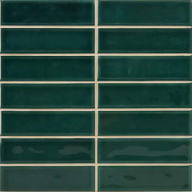 Керамическая плитка Найроби стикс зелёный белая глина / WB Nairobi sticks green 2,5X10