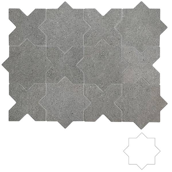 Гранит керамический 32723 ELDA STAR GRAPHITE 16,8x16,8 см
