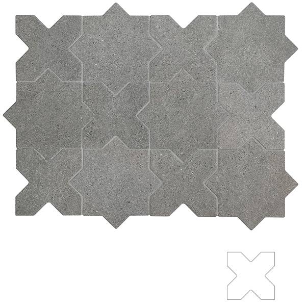 Гранит керамический 32729 ELDA CROSS GRAPHITE 12x12 см