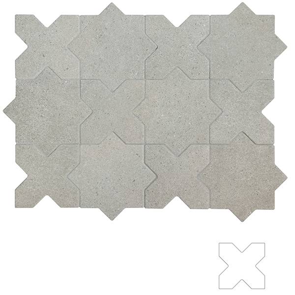 Гранит керамический 32732 ELDA CROSS GREY 12x12 см