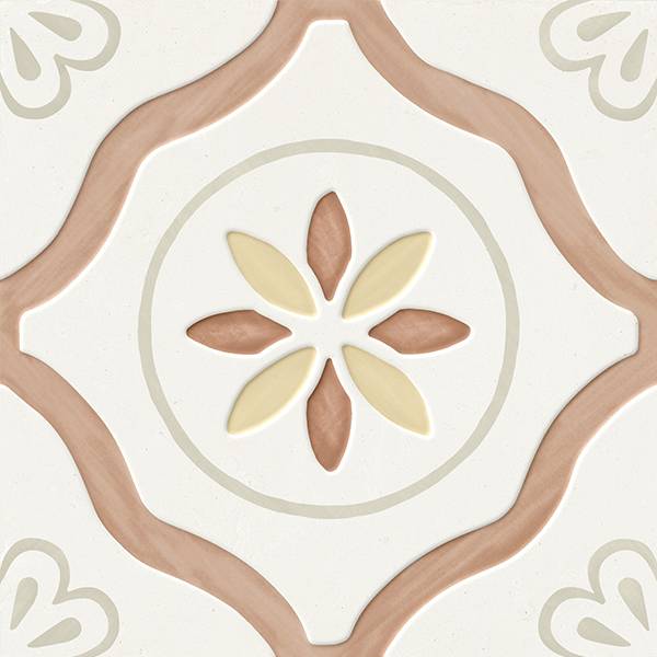 Гранит керамический 40462 LLEVANT CLAY PETALS LT 22,3х22,3 см