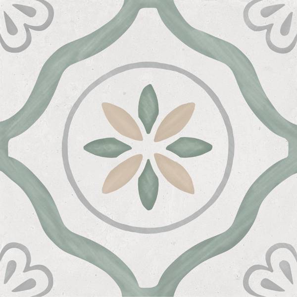 Гранит керамический 36157 SIROCCO GREEN PETALS 22,3х22,3х0,9 см